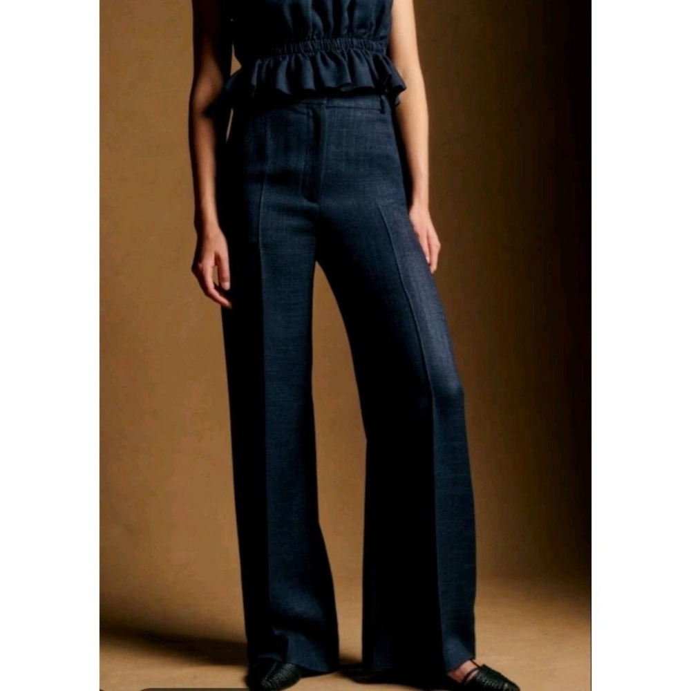 Editions Sezane Giovanni Trousers Pants Women's FR 40 / US 8-10 Navy Blue